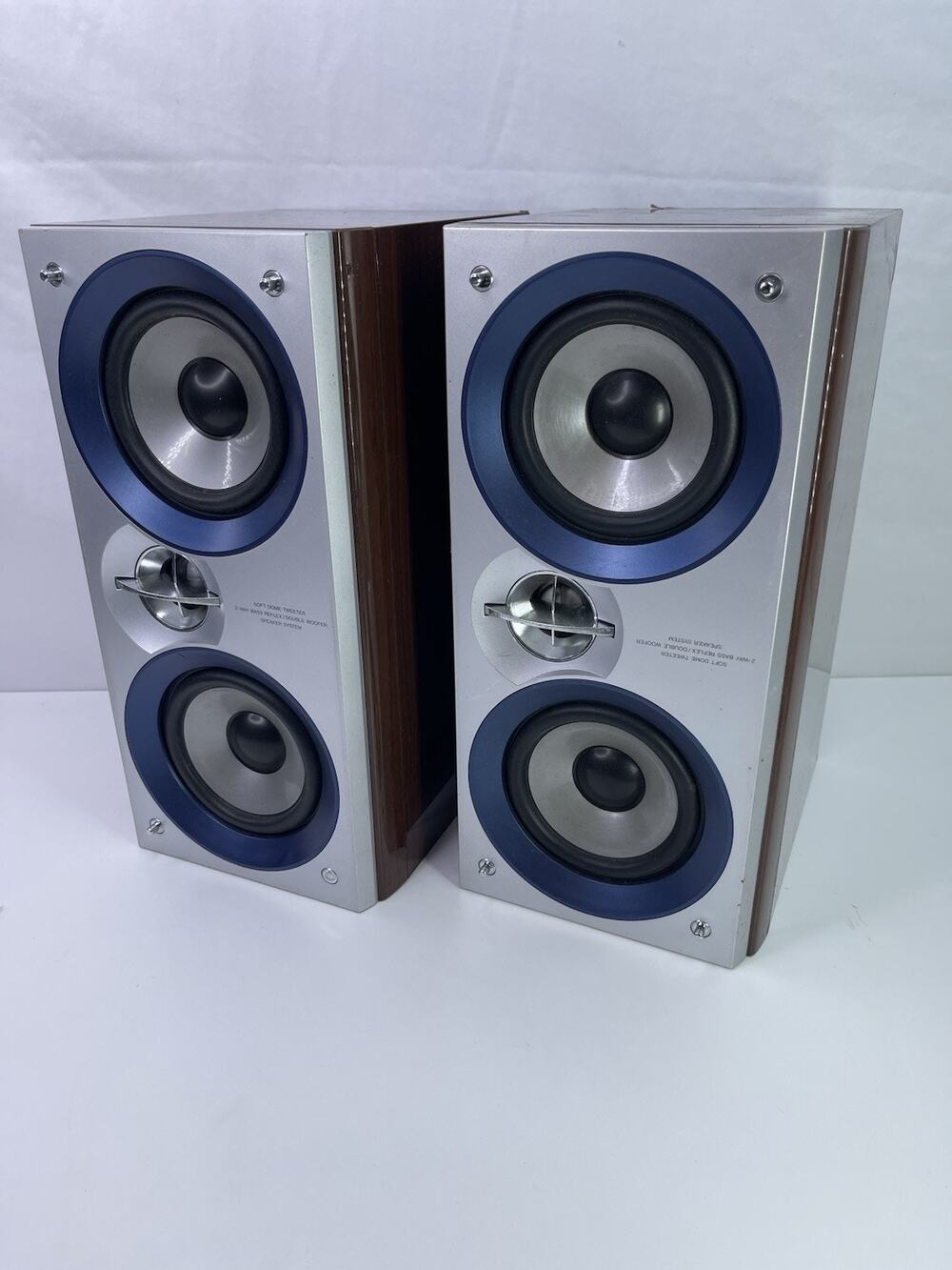 AIWA SX-LM99 Bookshelf Speakers 2-Way Double Woofer 6 Ohm Pair Vintage